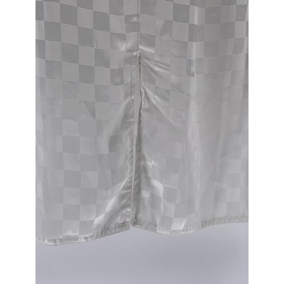 PURE ARGENTI Women's Vintage White Checkered Long Sleeve Midi Dress SZ 8 - Picture 8 of 11